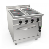 UNITRADE Electric 4 square hotplates with oven UNITRADE Electric 4 square hotplates with oven