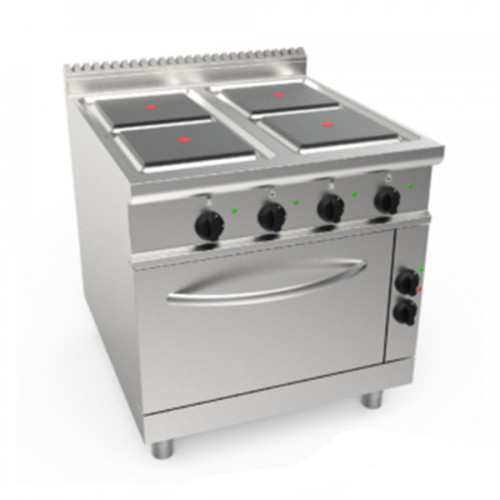 UNITRADE Electric 4 square hotplates with oven